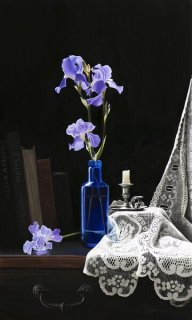 Still Life with Iris and Lace
