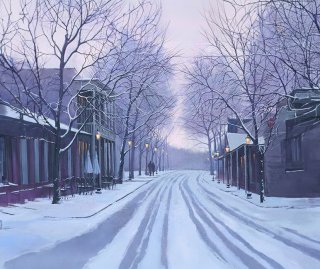 Canton Street in Winter