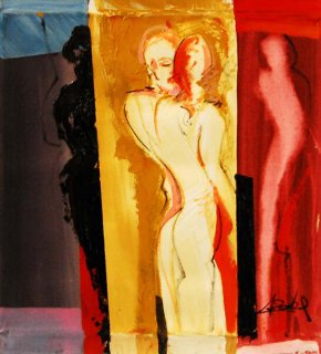 Spirit Lovers by Alfred Alex Gockel Original Acrylic on Canvas