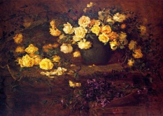 Untitled (also known as Yellow, White, and Pink Roses with Sweet Peas)