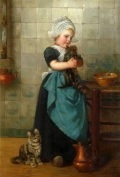 Girl With Kittens
