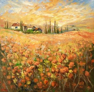 Tuscan Fields by Elena Bond