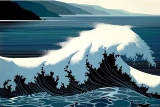 A Sounding Surf by Eyvind Earle