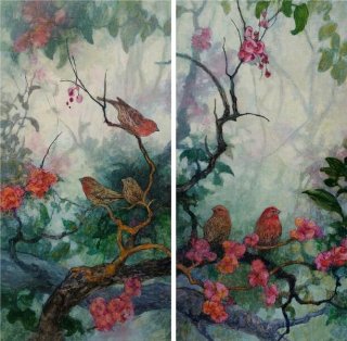 Finches Diptych
