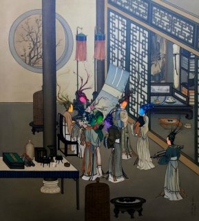 Ancient Organisms Series Painting of Court Ladies I by Gao Feng