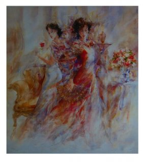La Promenade II By Gary Benfield Seriolithograph on Paper Hand Signed UNFRAMED