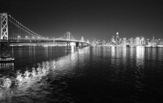 San Francisco Skyline Black and White