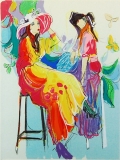 Les Coquettes II By Isaac Maimon - 1995 Hand Signed Serigraph With Frame And COA