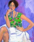 Lady with Blue Necklace