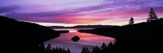 Emerald Bay Sunrise Reflections Panorama