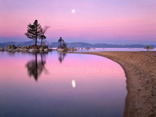 Moonset, Pink Dawn, Zephyr Cove