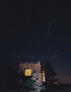 Tea House and Star Trails, Emerald Bay