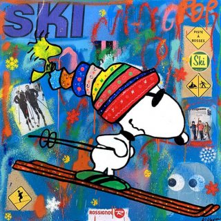 Snoopy and Woodstock Skiing