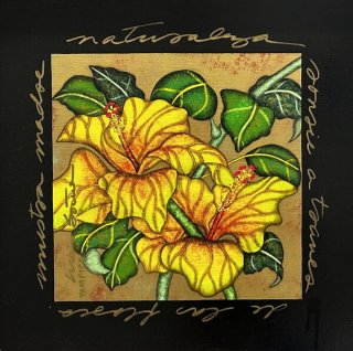 Luis Sottil - Yellow Hibiscus Framed Naturalismo Painting