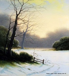 Hunter's Silent Dawn by M.J. Hill Original Acrylic on Canvas