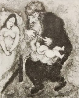 Circumcision Prescribed by God to Abraham by Marc Chagall
