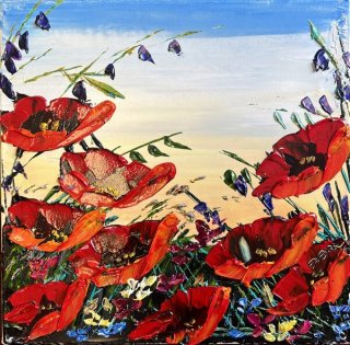 Floral Poppies Red 190584