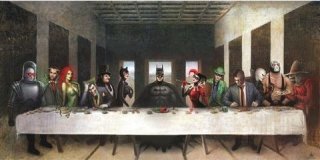 BATMAN'S LAST SUPPER by Nathan Szerdy - PoP x HoyPoloi Gallery