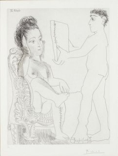 Young Man Presenting a Portrait, or a Mirror, to a Woman, 1968 (347 Series, B.1499)