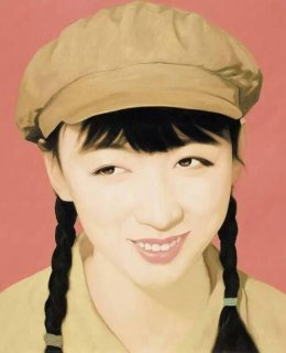 Chinese Girl with Cap by Qi Zhilong