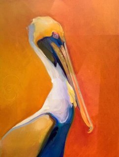 Pelican in Orange