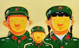 Military Family of Three by Shen Jingdong