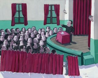 Children in Meeting In Command by Tang Zhigang
