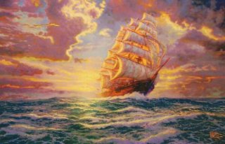 Courageous Voyage By Thomas Kinkade
