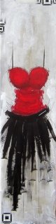 Petite robe rouge et noire 1302