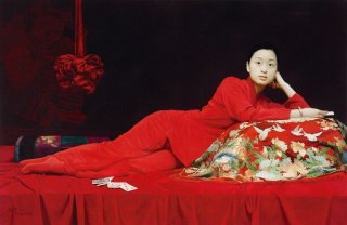 Red Embroidery Ball by Wang Yidong