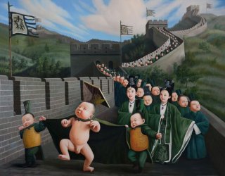The EmperorÍs New Clothes Procession by Zhao Limin
