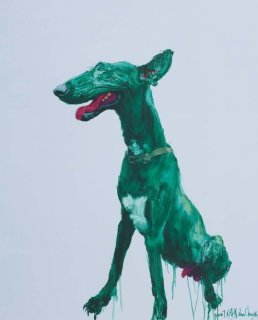 Green Dog by Zhou Chunya