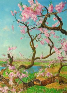 Peaches in Spring by Zhou Chunya